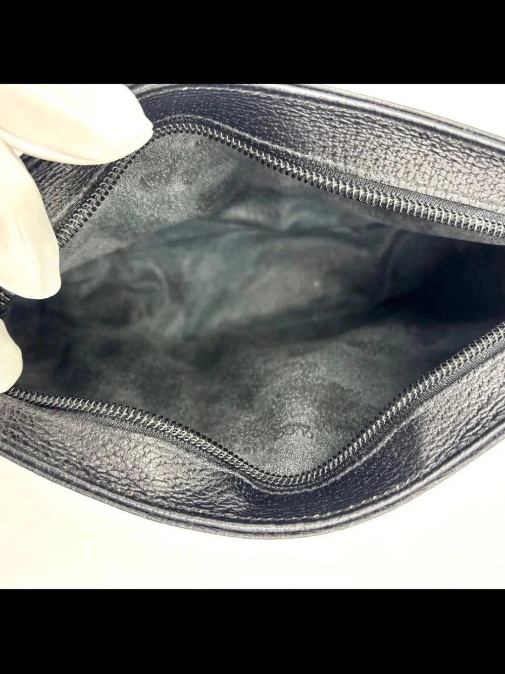 Gucci Black Monogram Jacquard Wristlet Pouch